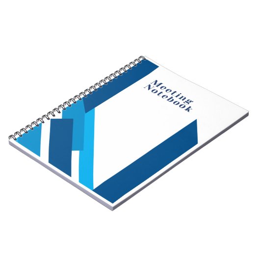 Simple Blue Meeting Notebook Notizblock (Linke Seite)