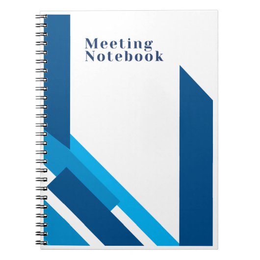 Simple Blue Meeting Notebook Notizblock (Vorderseite)