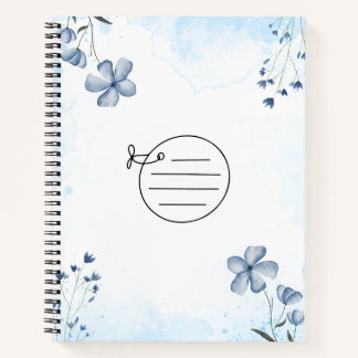Simple Blue Notebook Notizblock