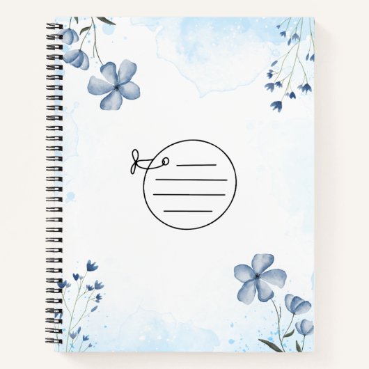 Simple Blue Notebook Notizblock (Vorderseite)
