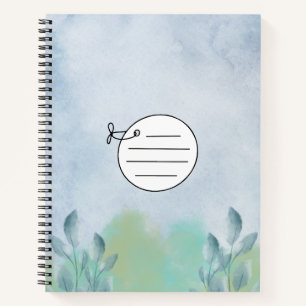Simple Blue Notebook Notizblock