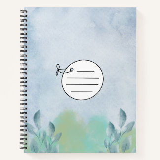 Simple Blue Notebook Notizblock