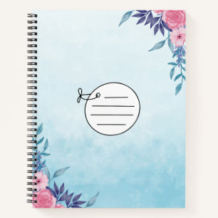 Simple Blue Notebook Notizblock