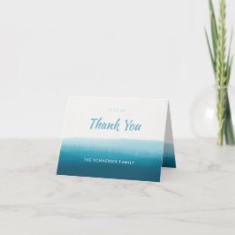 Simple Blue Ombre Dankeskarte