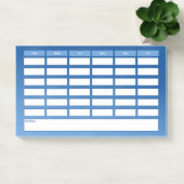 Simple Blue Ombre Weekly School Schedule Post-it Klebezettel (Büro)