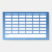 Simple Blue Ombre Weekly School Schedule Post-it Klebezettel (Vorderseite)