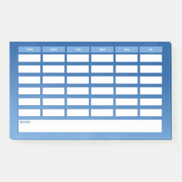 Simple Blue Ombre Weekly School Schedule Post-it Klebezettel