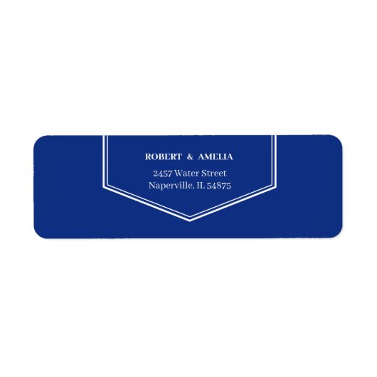 Simple Blue Personalisiert Rücksendeadresse (Vorne)