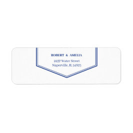 Simple Blue Personalisiert Rücksendeadresse