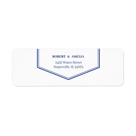 Simple Blue Personalisiert Rücksendeadresse (Vorne)