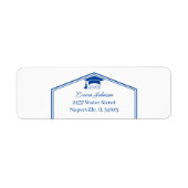 Simple Blue Personalisiert Rücksendeadresse (Vorne)