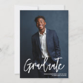 Simple Blue Photo 2026 Graduation Announcement (Vorderseite)
