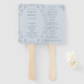 Simple Blue Program Hand Fan Fächer (Vorne und Hinten)