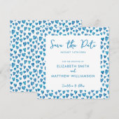 Simple Blue Save the Date Wedding (Vorne/Hinten)