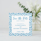 Simple Blue Save the Date Wedding (Stehend Vorderseite)