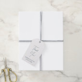 Simple Blue Script Vielen Dank Hochzeit Geschenkanhänger (Mit Garn)