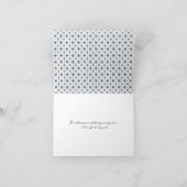 Simple Blue Snowflake Weihnachts-Foto Feiertagskarte (Innenseite)