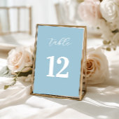 Simple Blue Table Numbers Sign Tischnummer