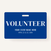 Simple Blue Volunteer Ausweis (Vorderseite)