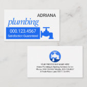 Simple Blue Water Box Plumbing Visitenkarte (Vorne/Hinten)