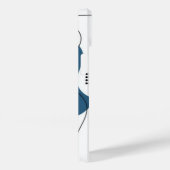 Simple blue white Abstract minimal art Monogram Case-Mate iPhone Hülle (Rückseite / Rechts)