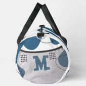 Simple blue white Abstract minimal art Monogram  Duffle Bag (Rechts)