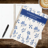 Simple Blue & White Country Flower Planer