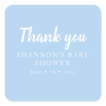 Simple Blue White Danke Baby Dusche für Jungen