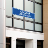 Simple Blue White Gerahmt Business Grand Opening Banner (Äußeres Gebäude)