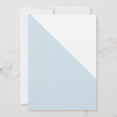 Simple Blue White Gold Moderne Erste Kommune Einladung (Rückseite)