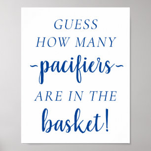 Simple Blue Wie viele Cerulean Guessing Game Poster