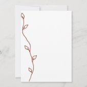Simple Blume Leaf 2023 Wedding Trend Einladung (Rückseite)