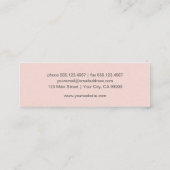 Simple Blush Pink Ginkgo Leaf Nature Mini Visitenkarte (Rückseite)