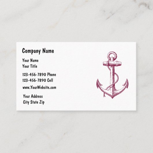 SImple Boating Business Cards Visitenkarte (Vorderseite)