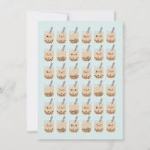 Simple Boba Bubble Milk Tee Blue Geburtstag Einladung (Rückseite)