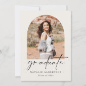 Simple Boho Arch Foto Abschluss Ankündigung (Vorderseite)