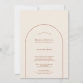 Simple Boho Arch Ivory Brautparty Einladung (Vorderseite)
