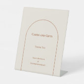 Simple Boho Arch Ivory Wedding Cards and Gifts Sockelschild (Vorderseite)