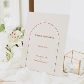 Simple Boho Arch Ivory Wedding Cards and Gifts Sockelschild