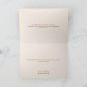 Simple Boho Arch Ivory Wedding Dankeschön Karte (Innenseite)