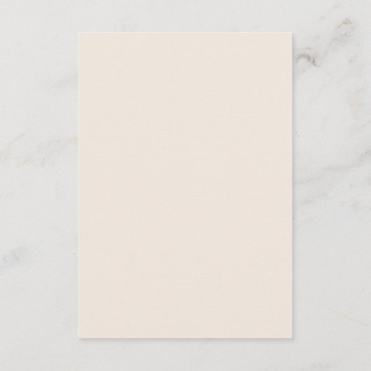 Simple Boho Arch Ivory Wedding Details Begleitkarte (Rückseite)