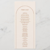 Simple Boho Arch Ivory Wedding Flat Programm (Rückseite)
