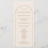 Simple Boho Arch Ivory Wedding Flat Programm (Vorderseite)