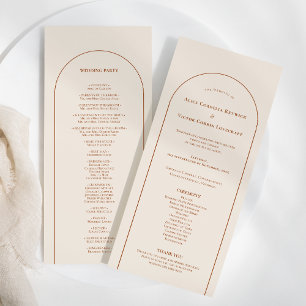 Simple Boho Arch Ivory Wedding Flat Programm