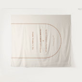 Simple Boho Arch Ivory Wedding Foto Hintergrund Wandteppich (Vorderseite (Horizontal))