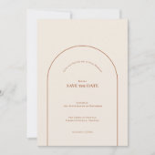 Simple Boho Arch Ivory Wedding Save The Date (Vorderseite)