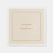 Simple Boho Arch Ivory Wedding Serviette (Vorderseite)