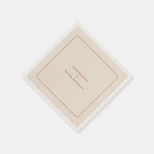 Simple Boho Arch Ivory Wedding Serviette (Ecke)