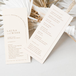 Simple Boho Arch Minimalistisch Wedding Program