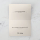 Simple Boho Arch Sage Green Wedding Dankeschön Kar Dankeskarte (Innenseite)